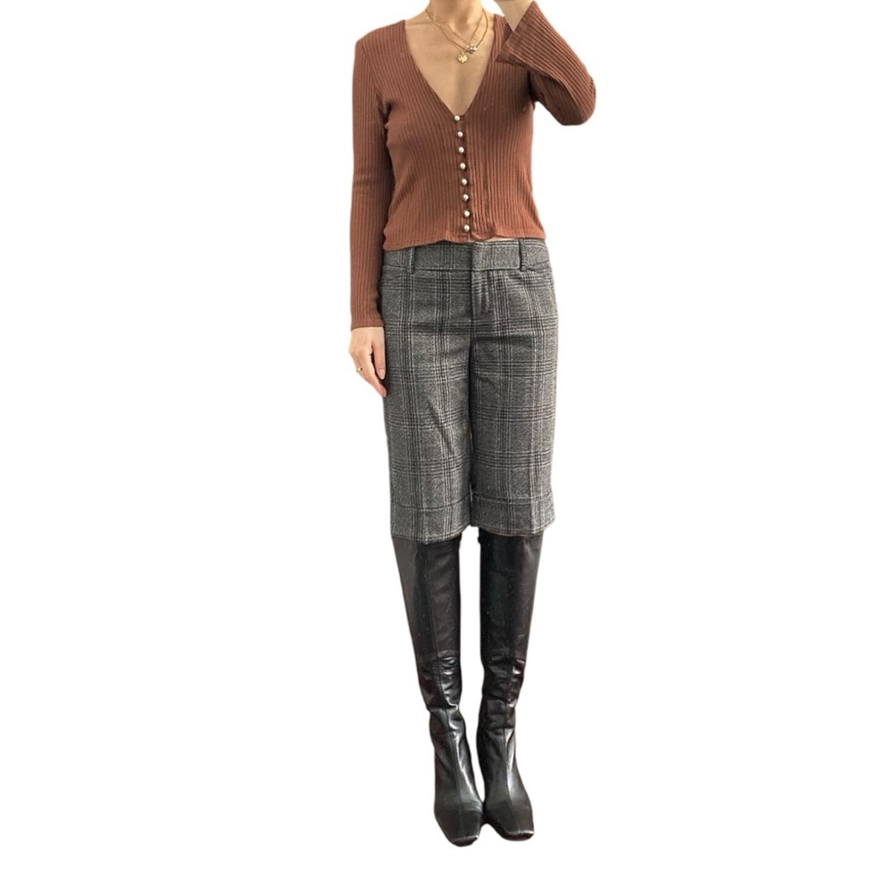 Reformation V-neck Pearl Button Brown Cardigan Size M